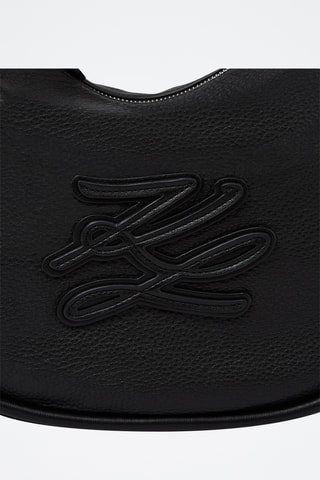 Sac porté épaule en cuir - Noir