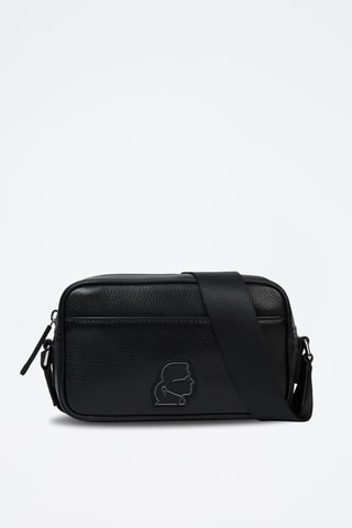 Sac bandoulière en cuir - Noir