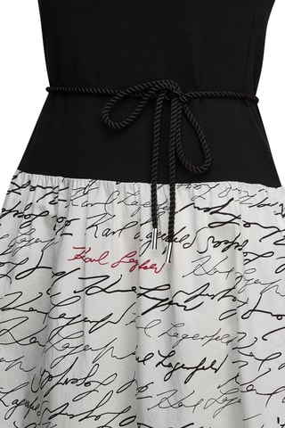 Robe midi - Noir et gris clair