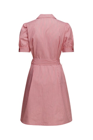 Robe chemise - Bordeaux et blanc