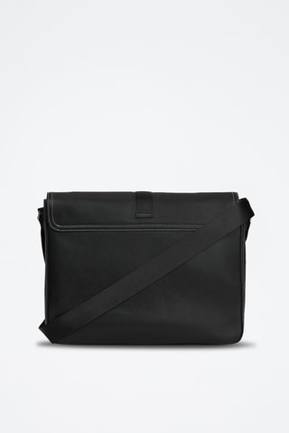 Sac bandoulière en cuir - Noir