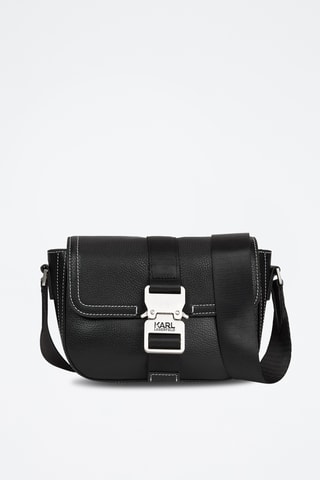 Sac bandoulière en cuir - Noir