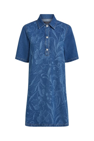 Robe droite en jean - Bleu