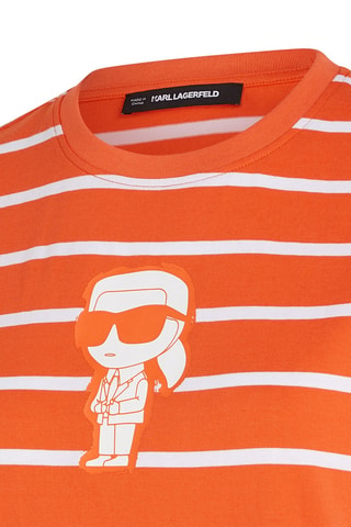 T-shirt en coton biologique - Orange et blanc