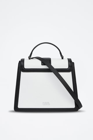 Sac à main en cuir - Blanc et noir