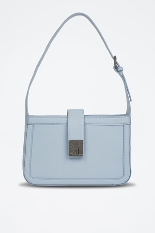 Sac porté épaule en cuir - Ciel