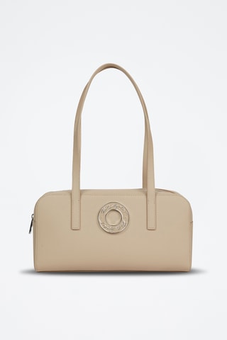 Sac porté épaule en cuir - Beige