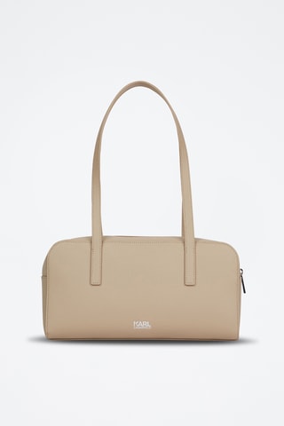Sac porté épaule en cuir - Beige