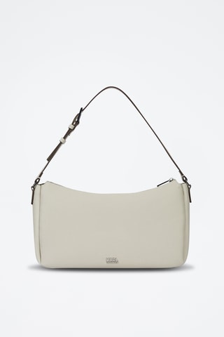 Sac porté épaule en cuir - Ecru