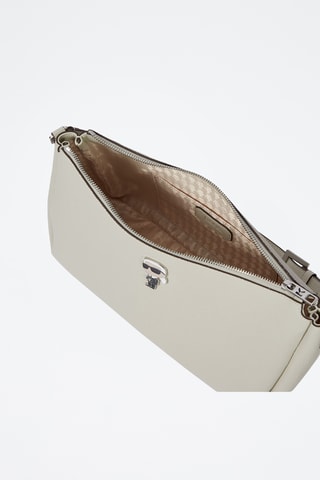 Sac porté épaule en cuir - Ecru