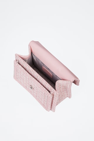 Sac à main en tweed - Rose poudré