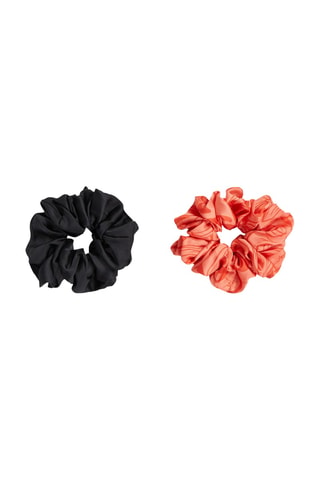 2 chouchous - Noir et corail 