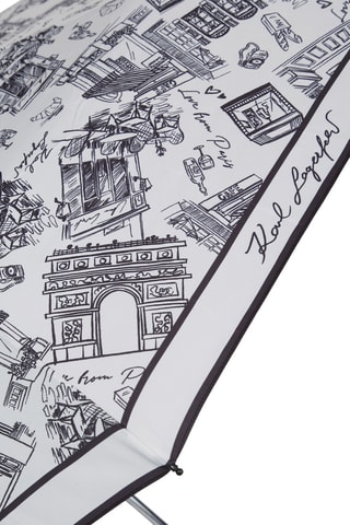 Parapluie pliable - Blanc et noir 