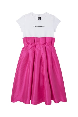 Robe - Blanc et fuchsia