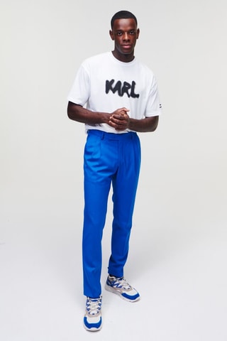 Pantalon en laine vierge - Bleu roi