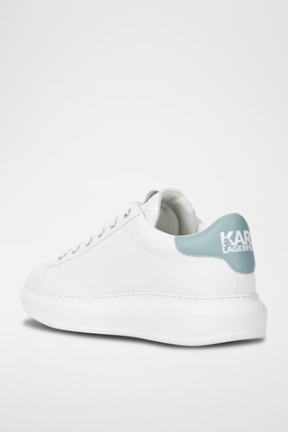 Baskets en cuir - Blanc et ciel