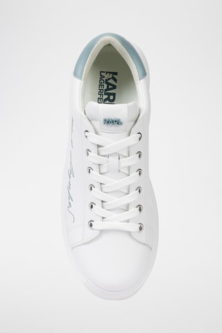 Baskets en cuir - Blanc et ciel
