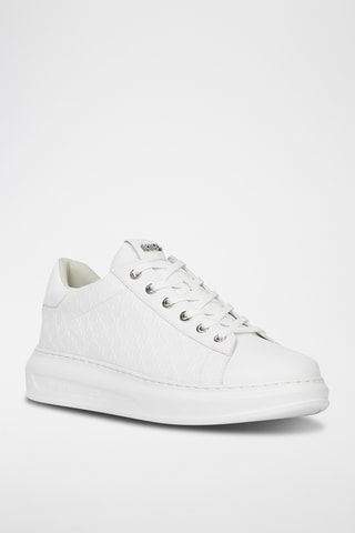 Baskets plateformes en cuir - Blanc