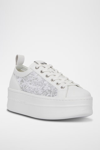 Baskets plateformes en cuir - Blanc