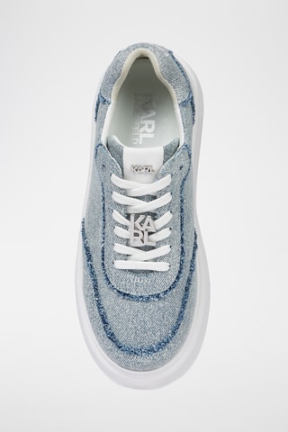 Baskets plateformes en jean - Bleu cobalt