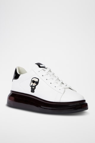 Baskets plateformes en cuir - Blanc et noir