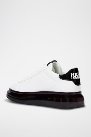 Baskets plateformes en cuir - Blanc et noir