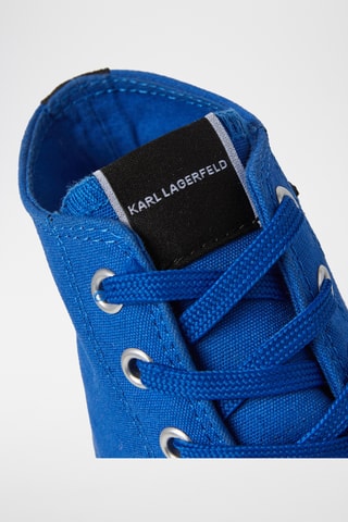 Baskets montantes en cuir - Bleu électrique