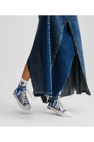 Baskets montantes en cuir - Blanc