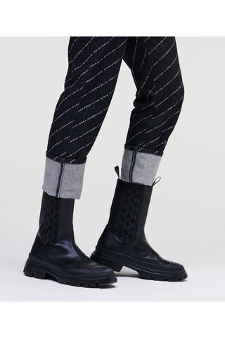 Boots Chelsea en cuir - Noir