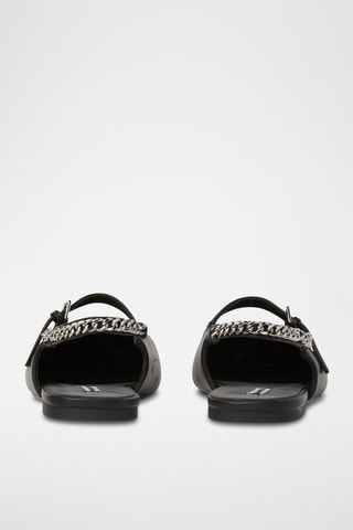 Babies en cuir de mouton - Noir