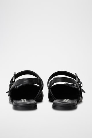 Babies en cuir de veau - Noir