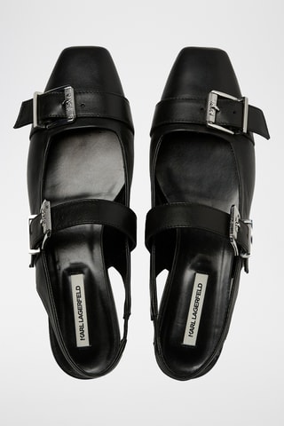 Babies en cuir de veau - Noir