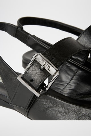 Babies en cuir de veau - Noir