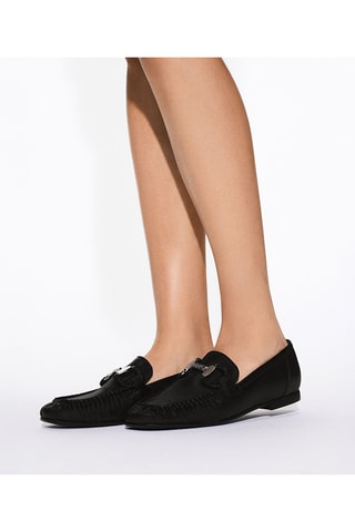 Mocassins en cuir de chèvre - Noir