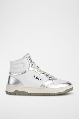 Baskets montantes en cuir - Blanc