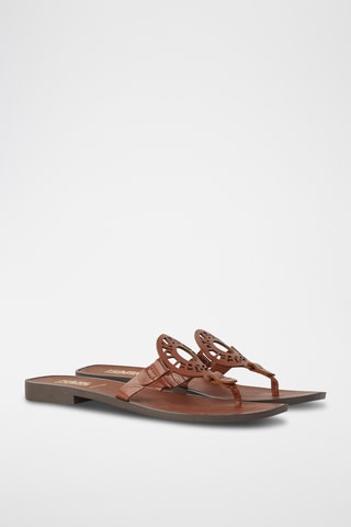 Sandales en cuir - Marron