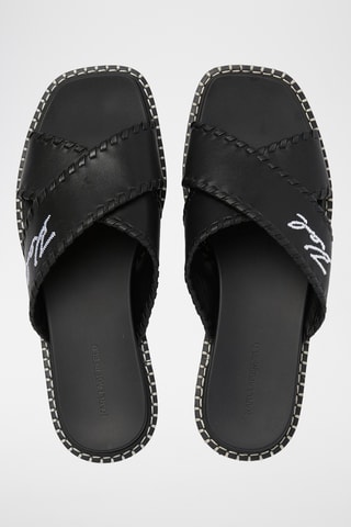 Mules en cuir - Noir