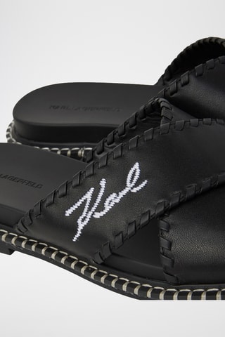 Mules en cuir - Noir