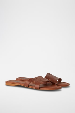 Mules en cuir - Marron