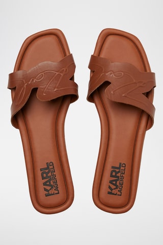 Mules en cuir - Marron