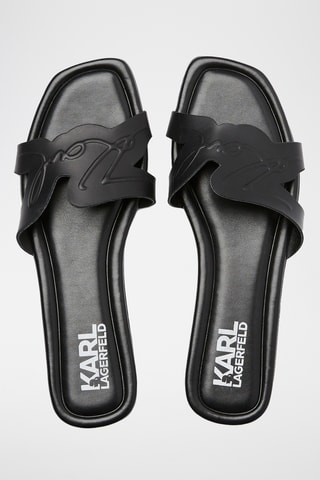 Mules en cuir - Noir