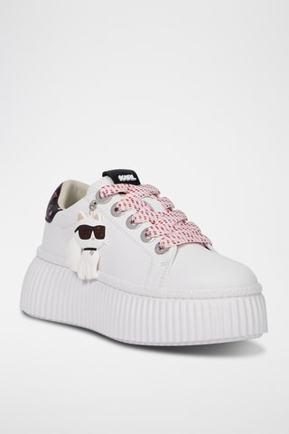 Baskets plateformes en cuir - Blanc