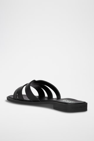 Mules en cuir - Noir
