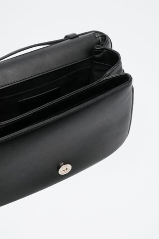 Sac bandoulière en cuir - Noir