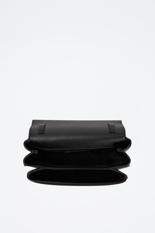 Sac bandoulière en cuir - Noir