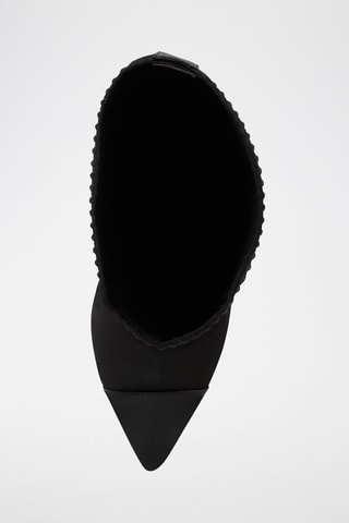 Bottes en cuir de mouton - Noir et blanc