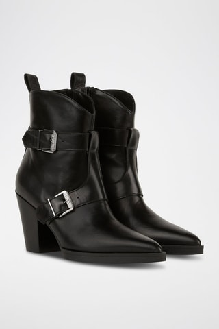 Bottines en cuir - Noir