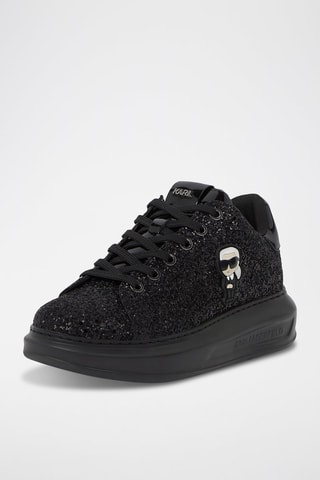 Baskets plateformes en cuir - Noir