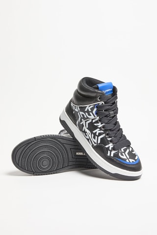 Baskets montantes en cuir - Noir