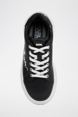 Baskets plateformes en cuir - Noir